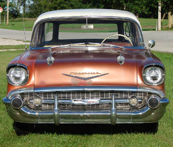 1957 Chevrolet 210 wagon front view barn find