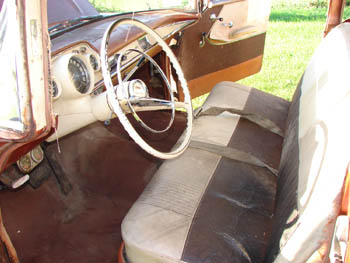 1957 Chevrolet 210 wagon front seat and dash view