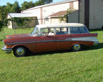 1957 Chevrolet 210 wagon long view left side