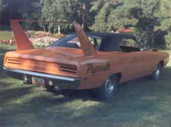 jims 1970 plymoiuth superbird at Purdue University gardens