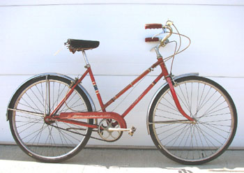 1955 Schwinn Deluxe racer, womens model with 3-speed